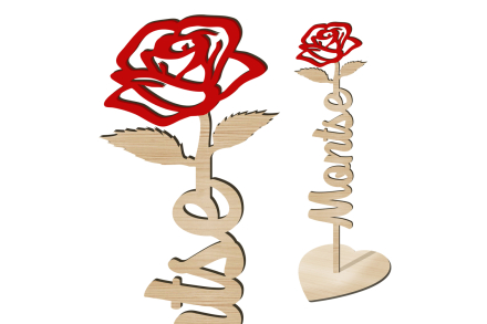 Rosa de fusta personalitzada