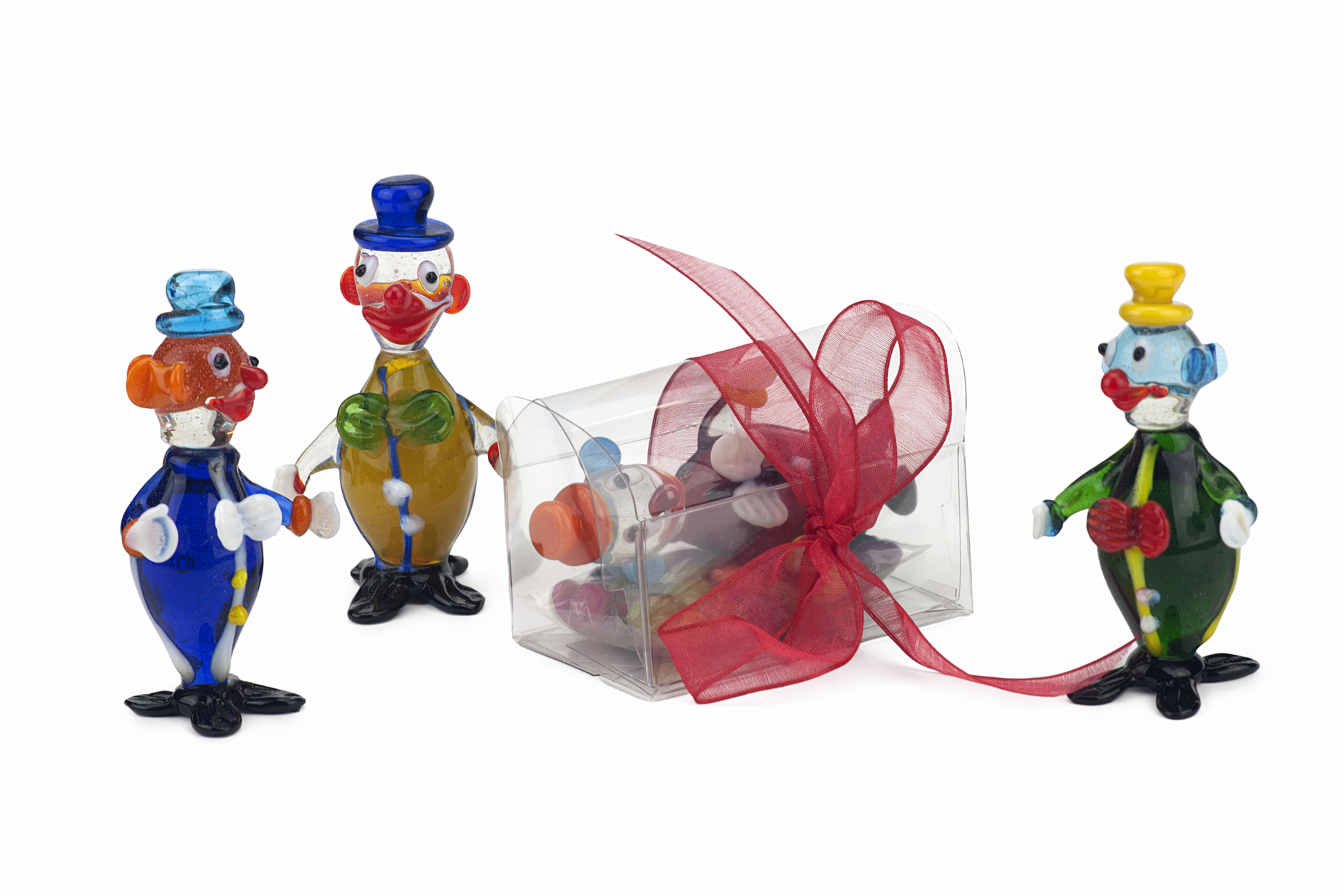 Figura de un Payaso de cristal para comunión / cumpleaños